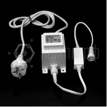 Трансформатор для гирлянд 24V (220/24V) 60W с выпрям. тока IP65 1,5м БЕЛЫЙ