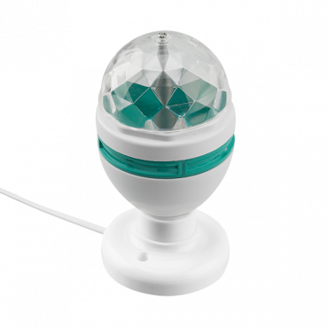 Декор-ый LED светильник ДИСКО на подставке,220V, 80x80x160