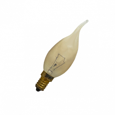 DECOR С35 FLAME GL 25W E14  (230V) FOTON_LIGHTING  -  лампа свеча на ветру золотая