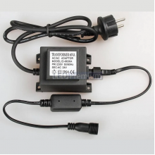 Трансформатор для гирлянд 24V (220/24V) 60W с выпрям. тока IP65 1,5м ЧЕРНЫЙ