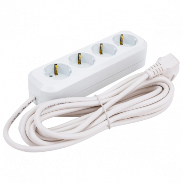 удлинитель  4х5м с заземл. 13А IP20 Е-304 ПВС3х1 без выкл. - UNIVersal